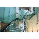 corrimão de vidro para escada preço Parque do Carmo