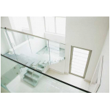 escada com corrimão de vidro valor Ibirapuera